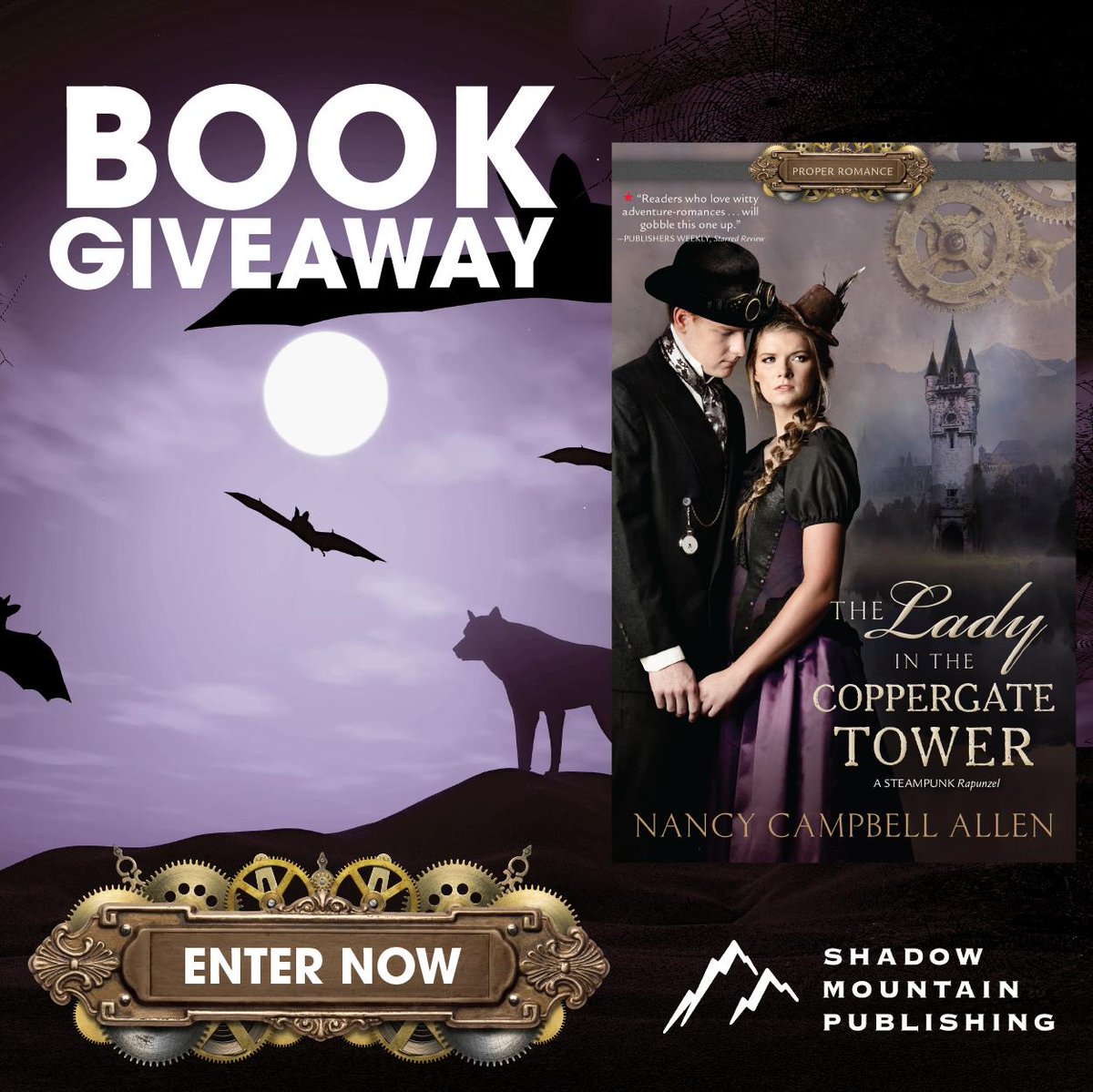 locusmag's tweet photo. What do Rapunzel and Steampunk have in common? This book! Enter to win an ARC of THE LADY IN THE COPPERGATE TOWER by Nancy Campbell Allen right here: https://t.co/9MBPzYmQTl #ARCgiveaway #ARC #rapunzel #properromanceseries https://t.co/Io4HXrfRwu
