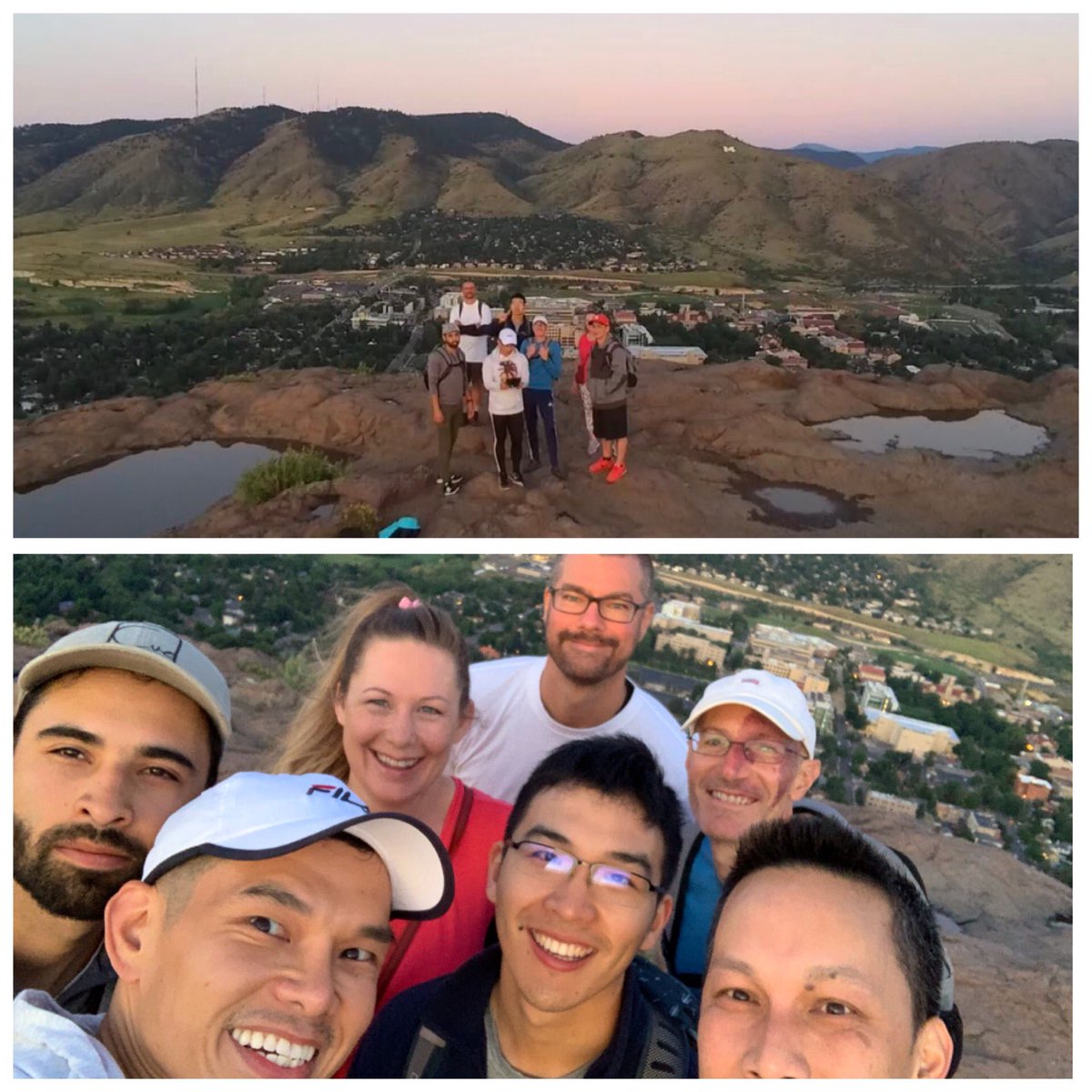 Coach_TVo's tweet image. Early morning hike group @cspdweek Thank you @mrmac_cs_shs for the awesome pictures. @coschoolofmines #CSPdWeek #ECS #MobileCSP