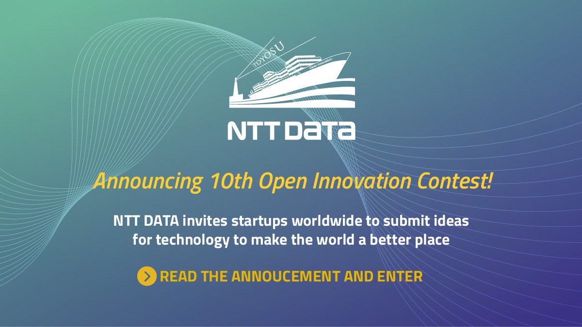 DougReeder's tweet photo. @NTTDATAServices has launched our 10th Open Innovation Contest! We’re calling on startups &amp; entrepreneurs for  innovative ideas to help with some of our most important  challenges. See contest website for details https://t.co/DZLAXW0UaW #NTTDCON10 #OpenInnovation #ReversePitch https://t.co/DSlIdGuo3h