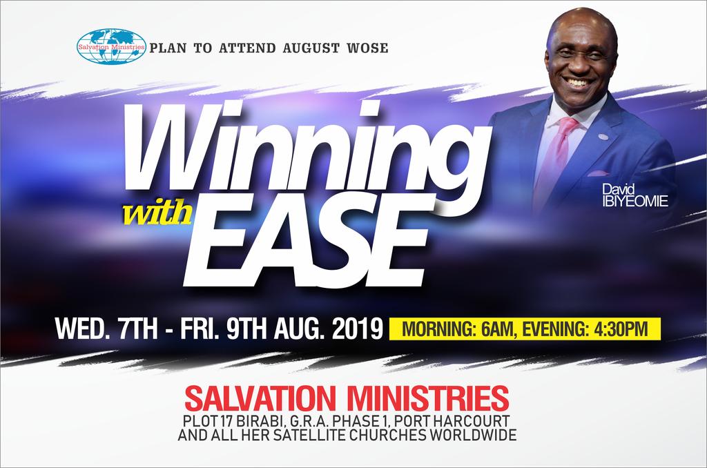 Surely there is an end to that struggle!
There is an end to that hardship, failure, near success syndrome, death, single hood and anything called evil!

It is time to take over!
Plan to attend our August Week of Spiritual Empowerment .You will be crowned a winner in Jesus name!