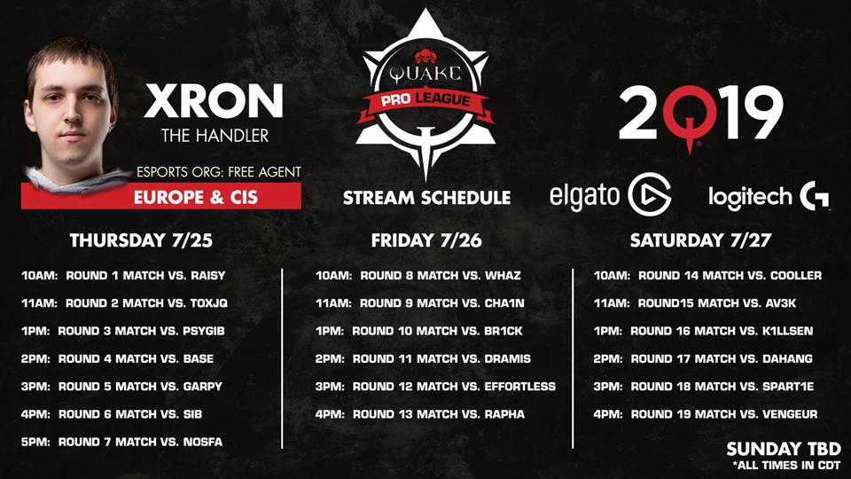 Xron 🇺🇦 (@xronyy) on Twitter photo My @quakecon @quake schedule. Can't wait to face <a href="/quick_johan/">Johan Quick</a> ! I will be streaming all my games on my twitch My @quakecon @quake schedule. Can't wait to face <a href="/quick_johan/">Johan Quick</a> ! I will be streaming all my games on my twitch