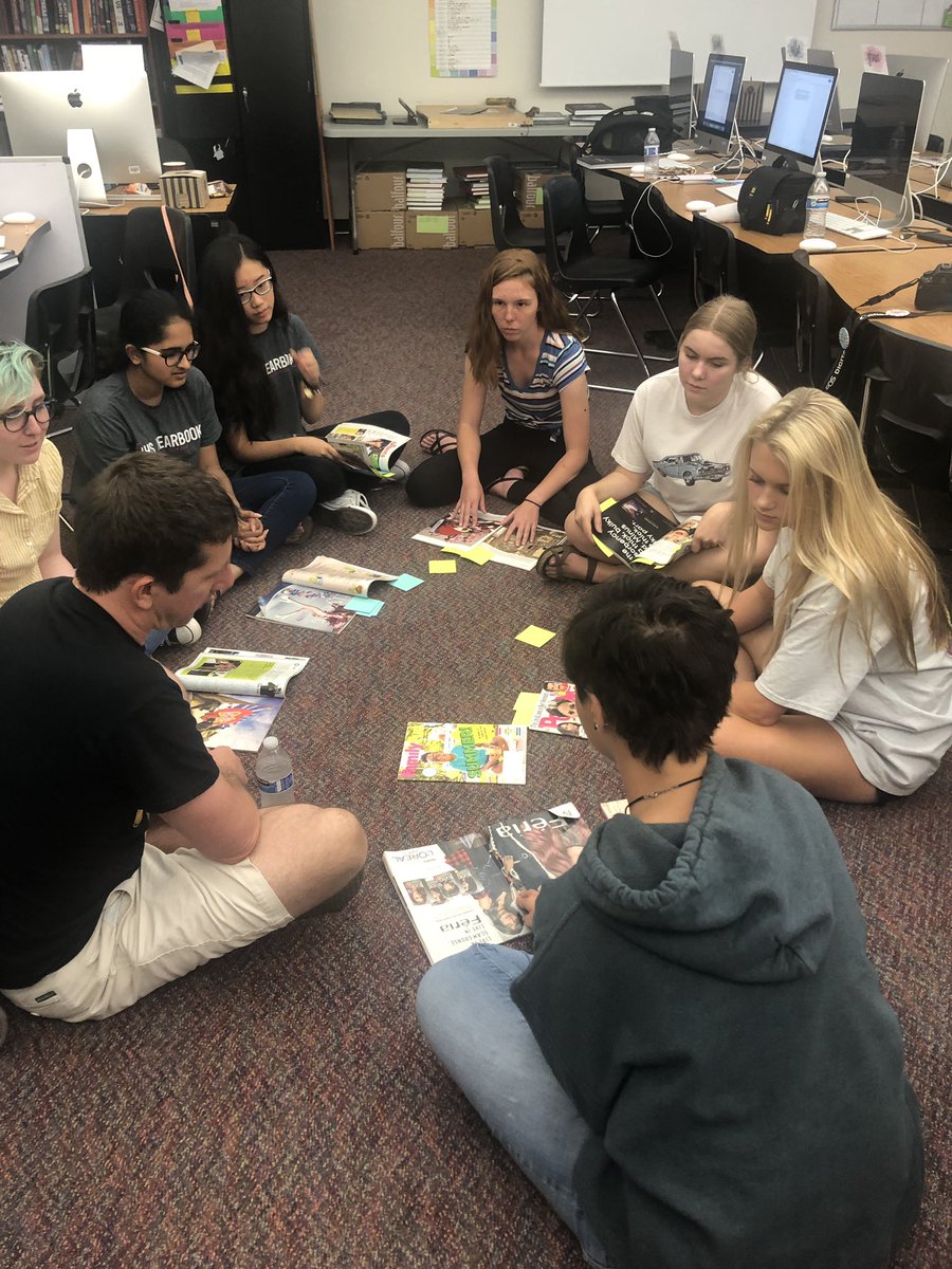 LHSRedhawks's tweet photo. Our @LHSRedhawks yearbook staff at yearbook camp working on ideas for this upcoming school year! #FISDLearns #LHSLearns https://t.co/fEn4oPJLVb