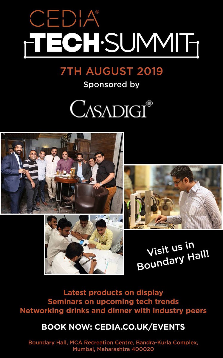 casadigi1's tweet photo. @CEDIA event in Mumbai on 7th August , be there to know how home control can be used for a luxury lifestyle going beyond the ON/OFF of the past , presenting world’s first Lifestyle Home Automation product @CEDIAWendy @Matt_Nimmons @cediaroopesh https://t.co/0KIjW4adJh