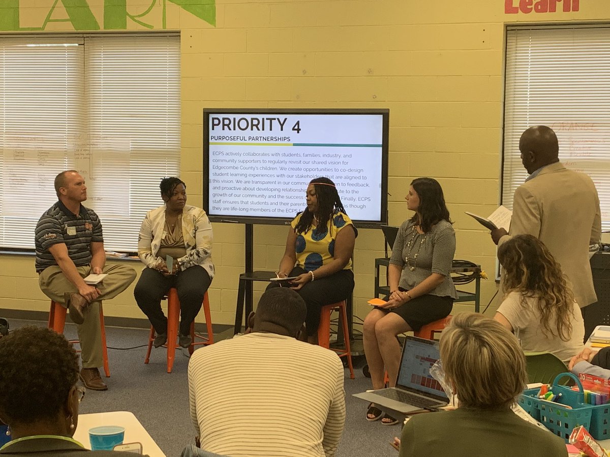 abbeylaskew's tweet photo. Powerful principal panels during Summer Leadership Academy help us develop better partnerships with all stakeholders. #purposefulpartnerships #ecpsproud #ecpsciss https://t.co/CG78Bs0DW0