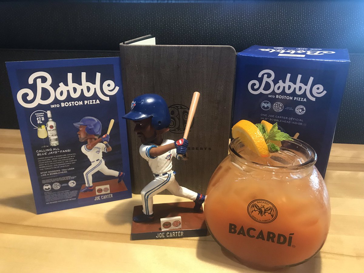Bobble in to BP for one of the next 25 Jays games for your crack at winning an official Joe Carter Bobblehead celebrating his Home Run at the bottom of the 9th, game 6 of the 1993 World Series! #joecarter #Toronto #baseball #bobblehead #gatherround #ldnont