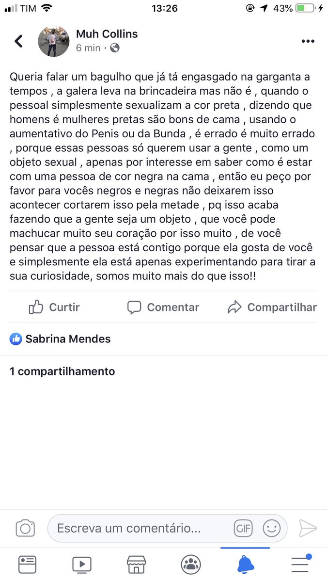 GEEDOXP's tweet image. Boa tarde !!!
#Preto #nãosomosobjetos