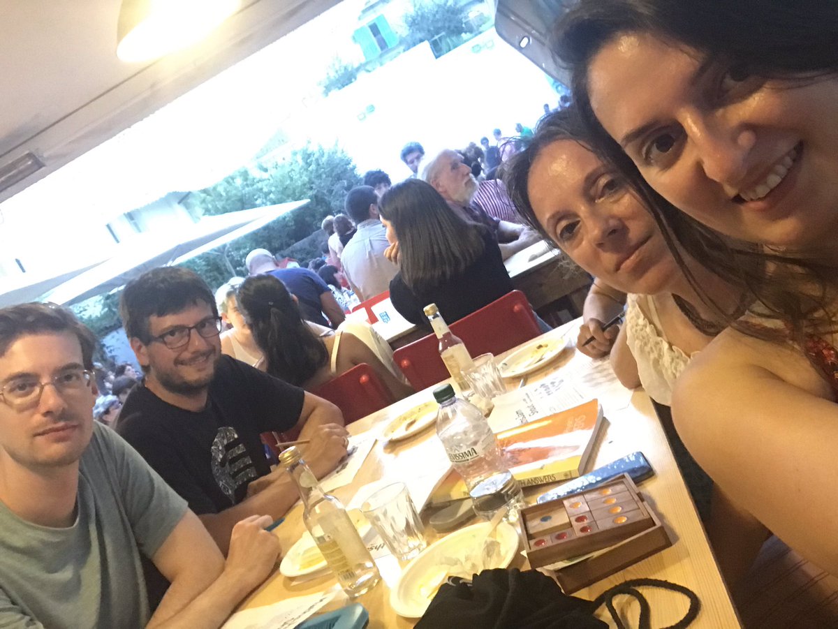 TRNMathsJam's tweet photo. Super Summer @MathsJam in #Turin! A big table of thinkers, plus a mathsjammer graduated today and she’s celebrating in the table behind, congrats!!! 🎊 #MathsJam #games #mindfun https://t.co/78uA5WNUuK