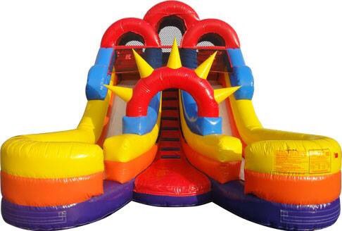 It’s the Sunshine Double Slide!☀️ This unit is perfect for friendly competition and it’s a great way to cool off in the summer heat!

Check out this dual lane slide and all other water units here: letsjumprentals.com/category/water…