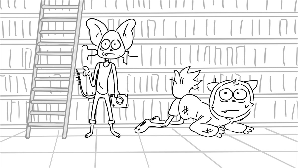 Hi!! I made some new storyboards! 
it's about three friends who steal a library book! 
???
you can view the boards on my website along with the rest of my portfolio! 
https://t.co/hReiCdwAGz 