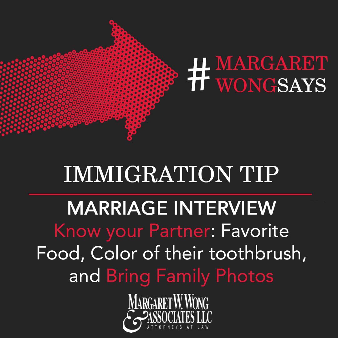 MargaretWWong's tweet photo. #ImmigrationTip - When going to your Marriage Interview #KnowYourPartner #MargaretWongSays
#imwong #FiancéVisa https://t.co/CtOfjKs4SY