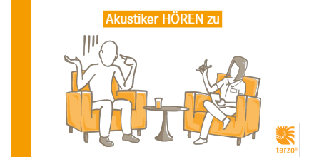 Im #terzo-Zentrum findet beim 1. #Beratungstermin neben #Erklärungen zum #Hören, auch ein #Hörtest statt. Interessierte dürfen diesen selbst steuern, &amp; so das #Gehör neu erleben. Vereinbare direkt einen kostenfreien Beratungstermin in deinem nächstgelegene terzo-Zentrum.