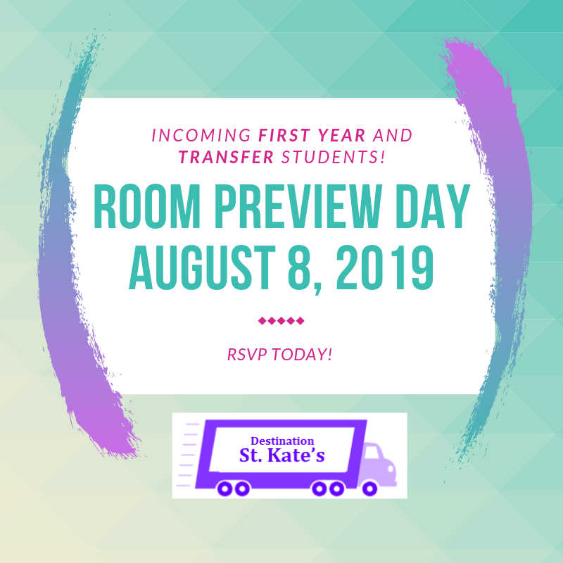 Move-In Day Countdown: 40 days!

ATTENTION Incoming First Year and Transfer students living in St. Mary, Stanton, and Crandall Halls! Room Preview is just over 2 weeks away-- RSVP today!

stkate.az1.qualtrics.com/jfe/form/SV_0r…

See you August 8th!