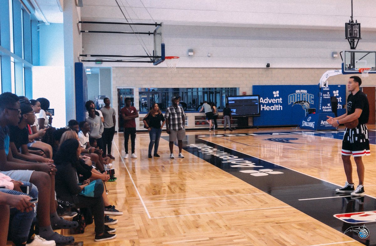 OrlandoMagic's tweet photo. Yesterday @Double0AG helped 30 local youths learn about the business of basketball.

They were taught about analytics and sports performance training while developing their interest in STEM! https://t.co/mN8HJK2x9d