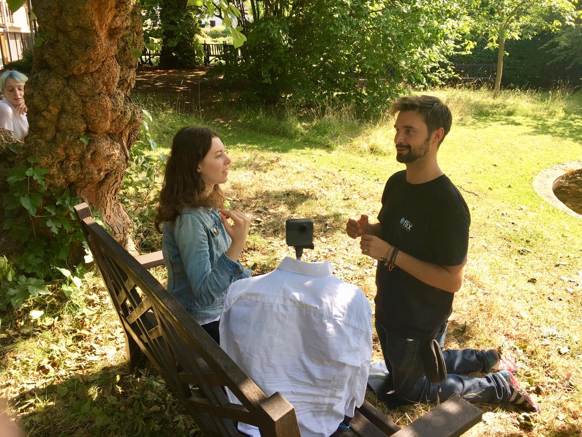 METROCharity's tweet photo. Day 1 of filming the #METROvid #HIVawareness project with @FlixFilmsUK in the beautiful grounds of @trinityhospice! Our Libby had a great time learning the subtle art of #VirtualReality acting from expert @LeonAncliffe. Thanks @comicrelief for supporting us - watch this space! https://t.co/UOf1JAHqJI