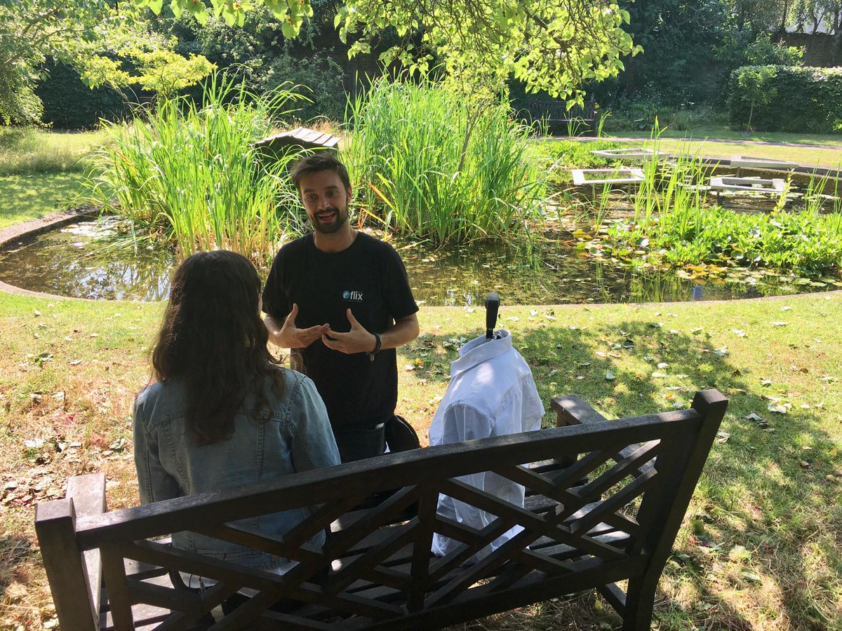 METROCharity's tweet photo. Day 1 of filming the #METROvid #HIVawareness project with @FlixFilmsUK in the beautiful grounds of @trinityhospice! Our Libby had a great time learning the subtle art of #VirtualReality acting from expert @LeonAncliffe. Thanks @comicrelief for supporting us - watch this space! https://t.co/UOf1JAHqJI