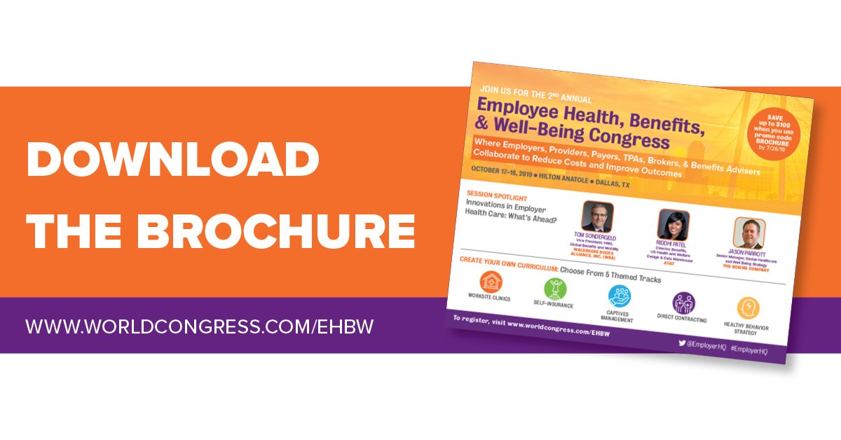 EmployerHQ's tweet image. Join Employee Benefits Leaders for #EmployerHQ! Create your own curriculum from 5 Themed Tracks: #WorksiteClinics #SelfInsurance #CaptiveManagement #DirectContracting #HealthyBehavior Strategy.  bit.ly/2YcWQLe   
#HR #HRNews #benefits #EmployeeHealth #tpa