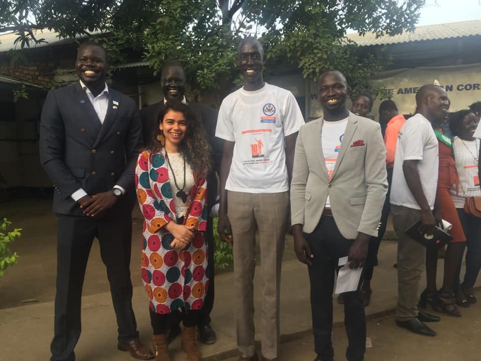abraham_jok's tweet photo. It was really good to meet the African Union Special Envoy on Youth Hon. Aya Chebbi in Juba South Sudan during her visit to the country to celebrate Nelson Mandela Day with young South Sudanese. https://t.co/I2u9QtRy9W
