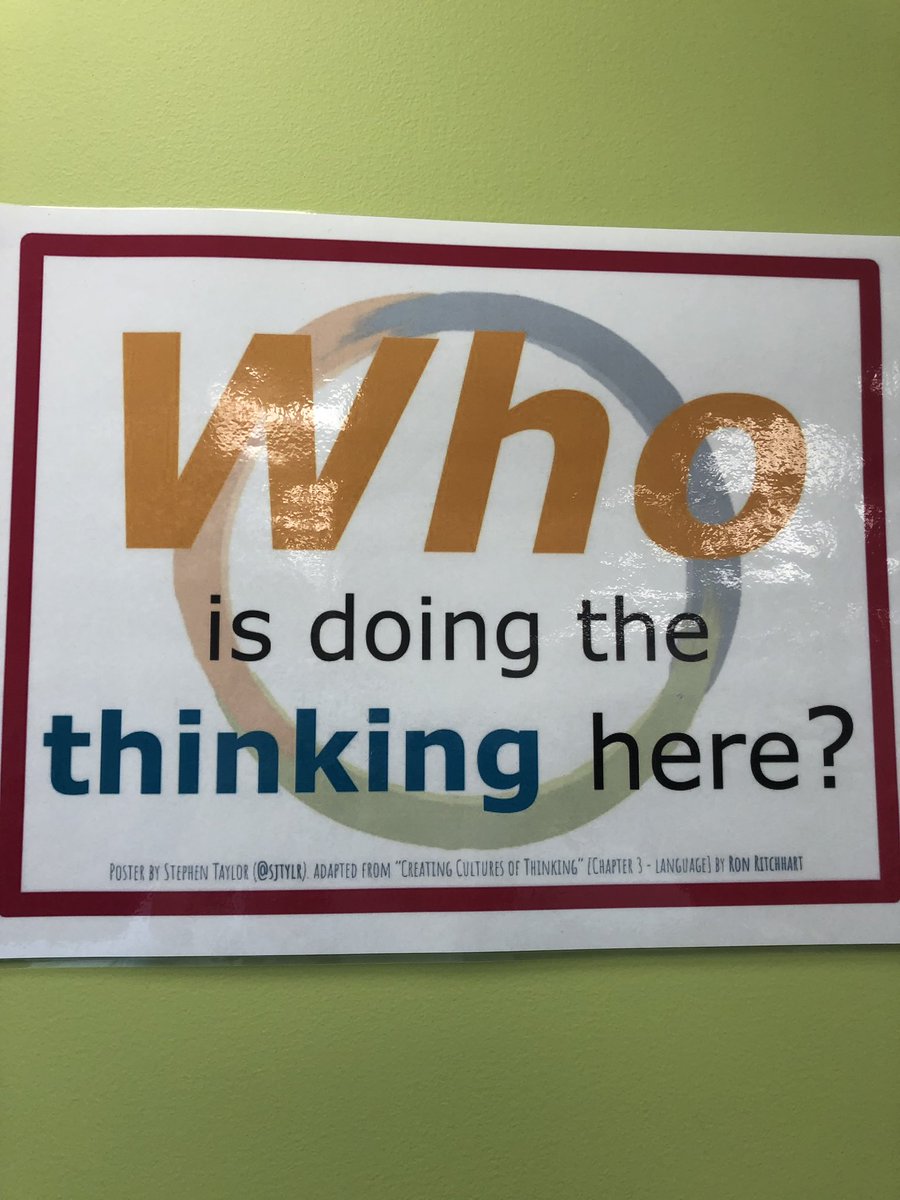 I wonder who is doing the thinking here? #PZC2019