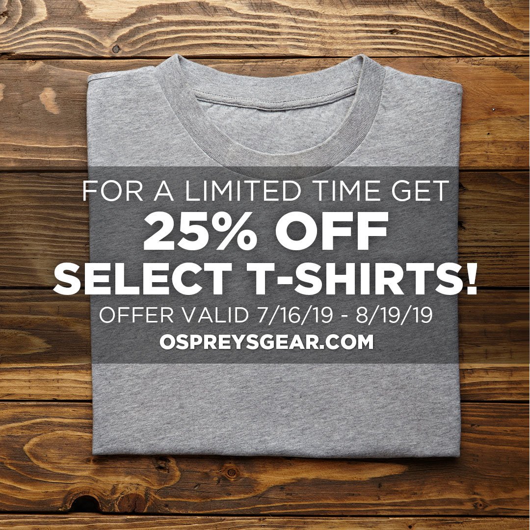25% off sale at OspreysGear.com
Stop on over and pick up something nice.