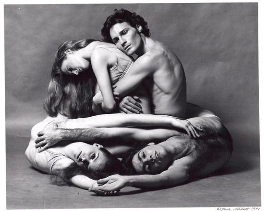 nudeblr's tweet photo. Dancers Lar Lubovitch, Jeanne Solan, Sally Trammell &amp; Ernest Pagnano, 1971. Jack Mitchell. Silver Gelatin https://t.co/3FS0ZIA3h8
