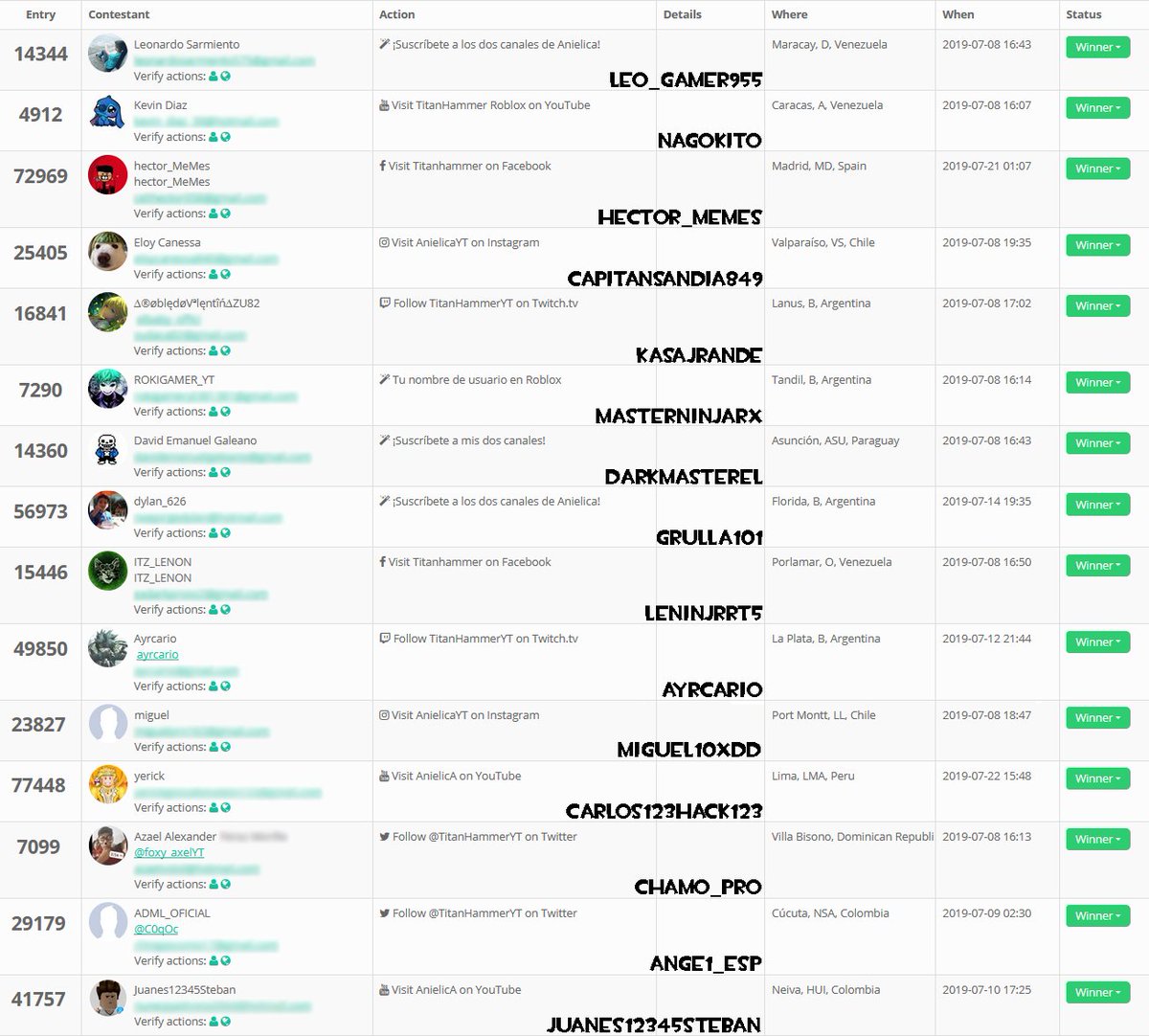 Hammerween Codigo Titan En Roblox On Twitter Estos Son Los 15 Ganadores Del Sorteo De Tarjetas Robux Gift Cards De Mi Canal En Proximos Dias Hare Un - numero card robux 50