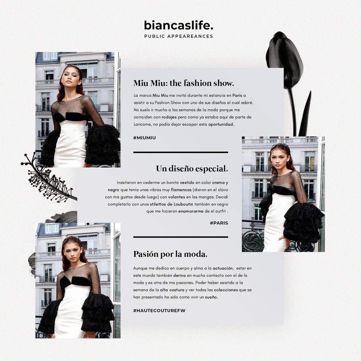 𝑯𝒂𝒖𝒕𝒆 𝑪𝒐𝒖𝒕𝒖𝒓𝒆 𝑾𝒆𝒆𝒌  /𝑡𝘩𝑒 𝑀𝑖𝑢 𝑀𝑖𝑢 𝐹𝑆/
Un pequeño recuerdo de cuando a principios de julio asistí al desfile de Miu Miu con este precioso vestido diseñado por ellos. ¡Fue todo un honor!