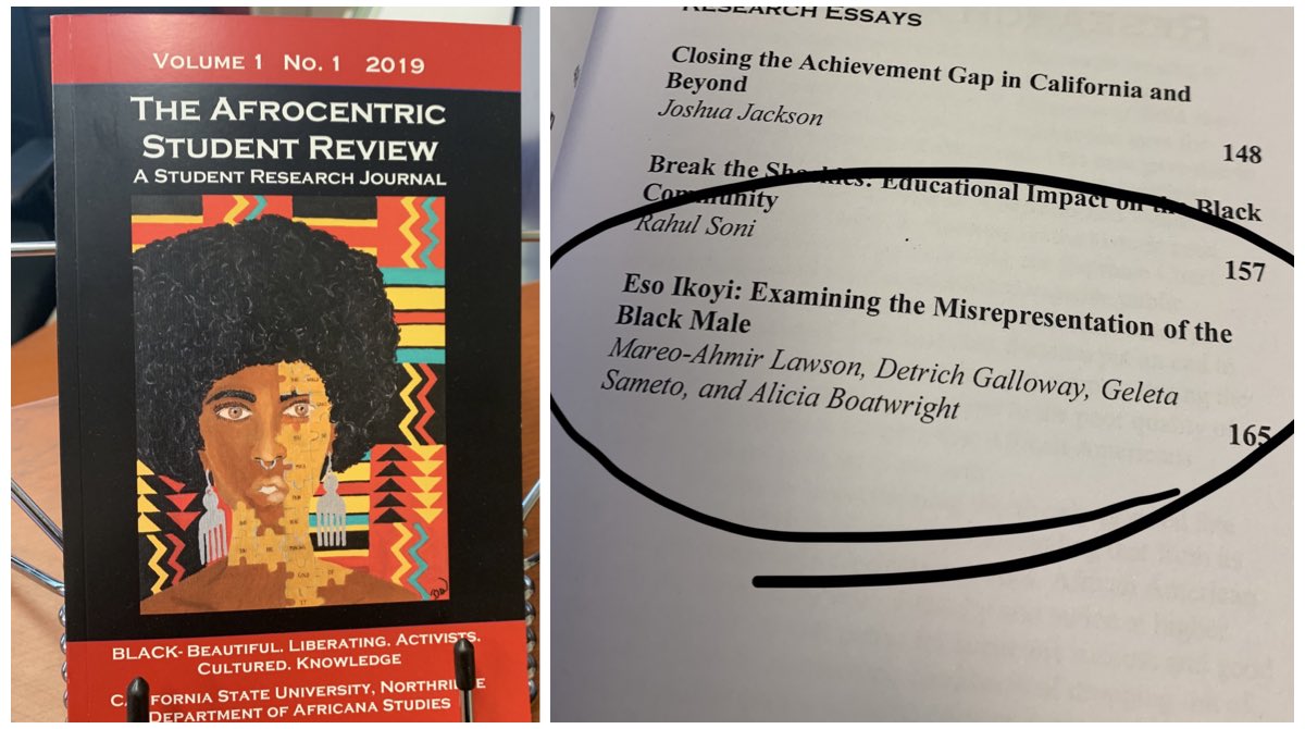 DocReoRants's tweet image. Fortunate to have the privilege to be published in the CSUN Afrocentric Review. My Team and I are honored and thankful. @csun_afrs  @csun_edu 

#Published #PublishedAgain #AfrocentricReview #10X #MakeMoves #GetInTheLab #MakeMagic #WtiteItDown #PushTheButton #DocReo #DocReoTV