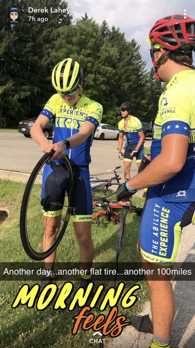 97 miles today and only 1 flat in my paceline. We hit Chicago tomorrow ans there’s only 19 days left till DC! Crazy to see how far we’ve ridden so far