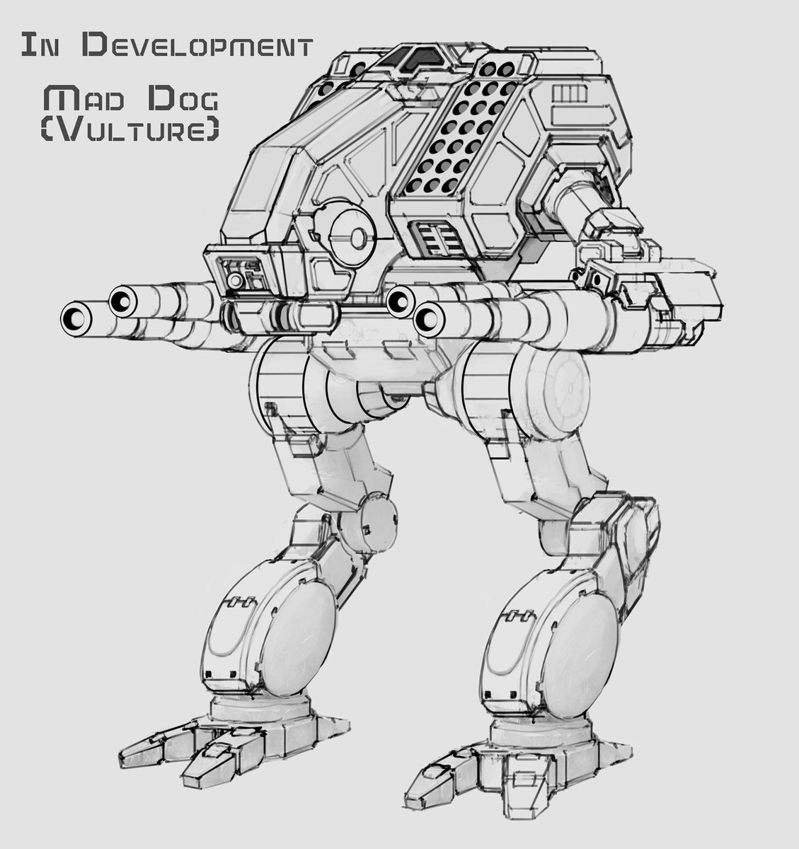 CGL_BattleTech's tweet photo. As you requested - the three previously-shared "In Development" images with the 'Mech name displayed! Keep re-tweeting the pinned post above to unlock more! https://t.co/8Ij6VQrpKG