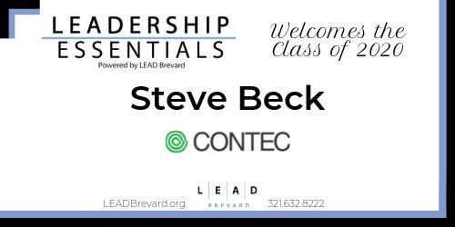 LEADBrevard's tweet photo. Please help LEAD Brevard welcome Steve Beck, Contec Americas Inc. to the Leadership Essentials℠ Class of 2020. Seats are still available! To join the Leadership Essentials℠ class of 2020, comment ‘YES’ below, or visit LEAD Brevard’s website. https://t.co/pLzyBVRZqk