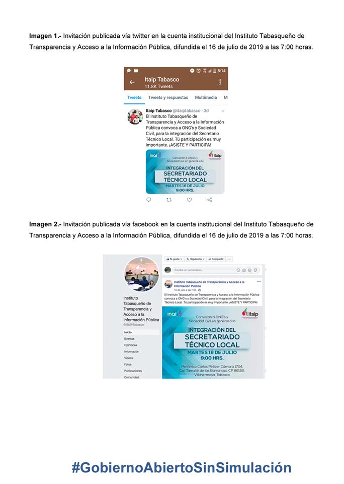 GobAbiertoTab's tweet photo. #Respuesta 

Compartimos la respuesta al #Comunicado publicado por el @itaiptabasco en relación a lo acontecido en la inadecuada conformación del Secretariado Técnico Local de Gobierno Abierto en Tabasco. Por ello le exigimos la restitución del proceso con pleno cumplimiento (..) https://t.co/SRROWV7Qmb