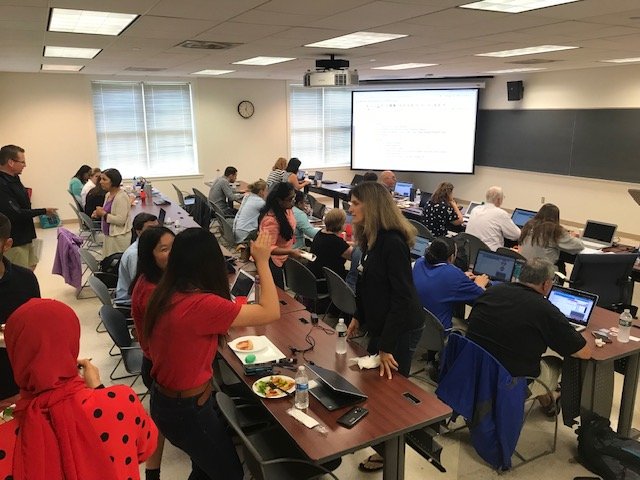CMU_CS_Academy's tweet photo. A packed house for day one of @SCSatCMU CS Academy CS1 Teacher Training. TY @TCNJ for hosting @CSTANewJersey TY to all attendees that braved the powerless stoplights and fallen trees to spend day one with us! Looking forward to the next two days! https://t.co/VGCHgMDUA6