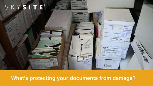 SKYSITEproject's tweet photo. If you're storing important documents offsite in box storage, you run the risk they could get damaged or lost. Keep those documents safe, searchable and always accessible with SKYSITE #digitalarchives #safedocumentstorage
https://t.co/zdLMH1qnt4 https://t.co/mfskeZtPnX