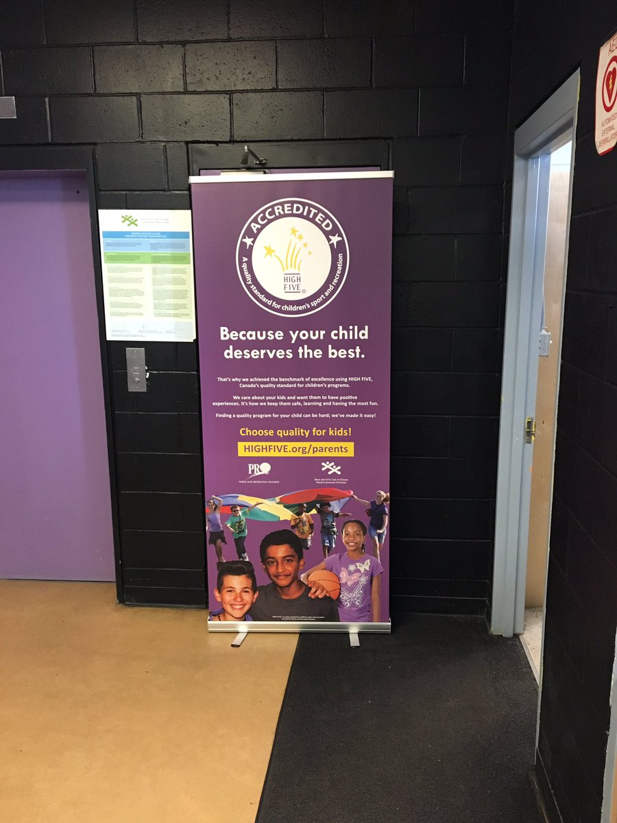 AdamJoiner1's tweet photo. Our @HIGHFIVE_Canada accreditation banners came in today! Very excited to show our parents @bgcottawa our commitment to offer the best programs and experiences for their children! #highqualityprograms https://t.co/gdmmCqCdLW