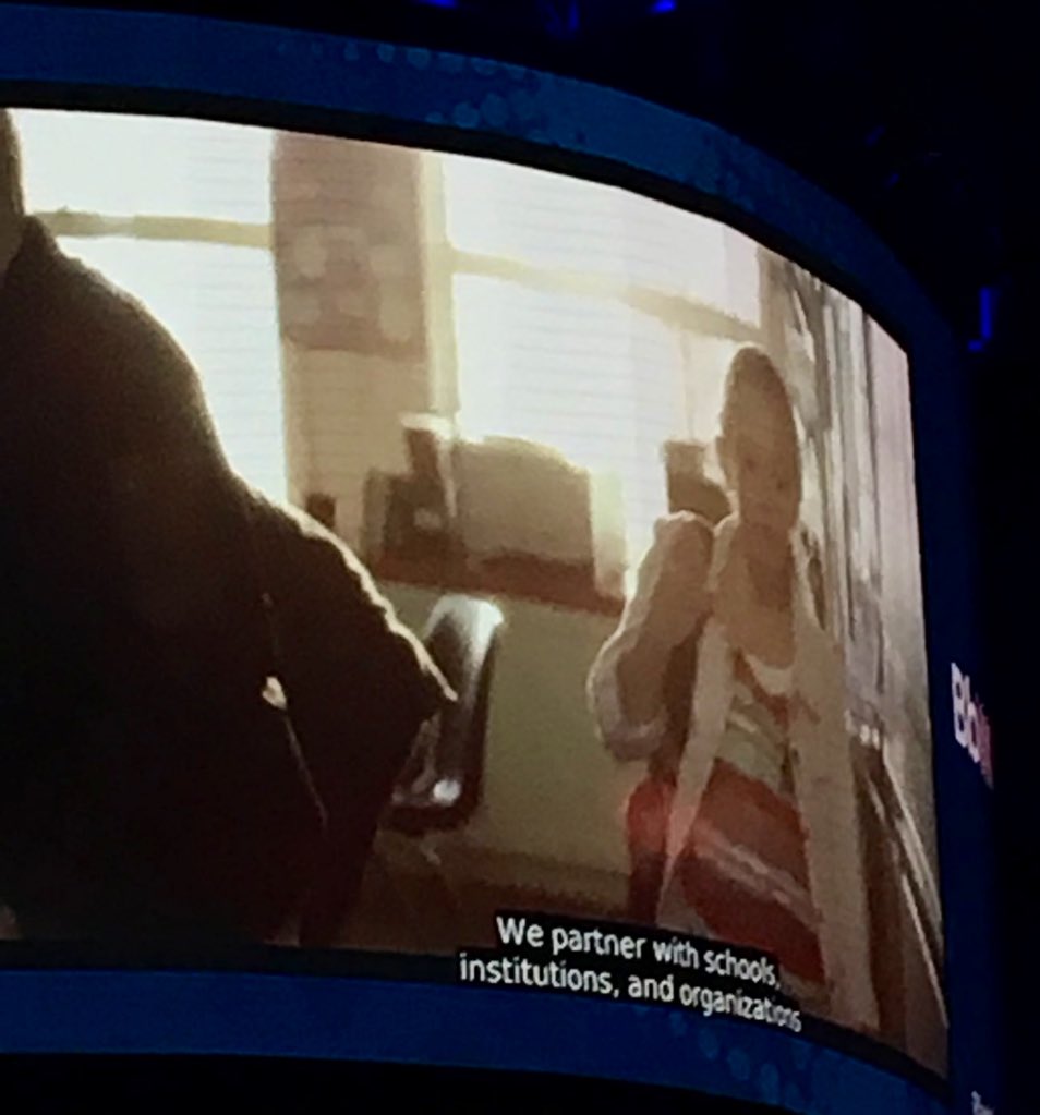 rshuttle's tweet photo. Way to go, Bb! Captions on the big screen. ☺️ #a11y #BbWorld19 https://t.co/sxmWMQ88pI