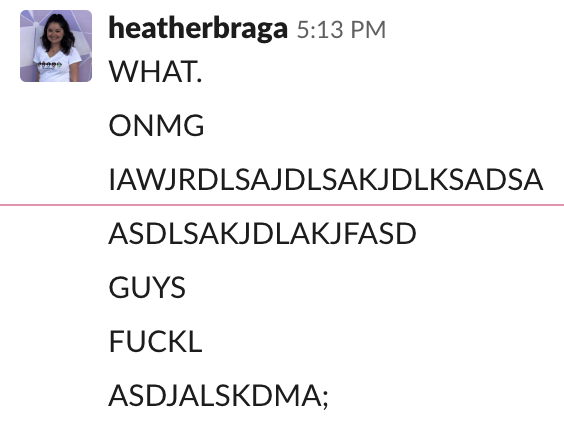 abby_kass's tweet photo. The moment @heathernewm lost her mind about @taylorswift13's new song being out today: https://t.co/3Jvf5xxoBS