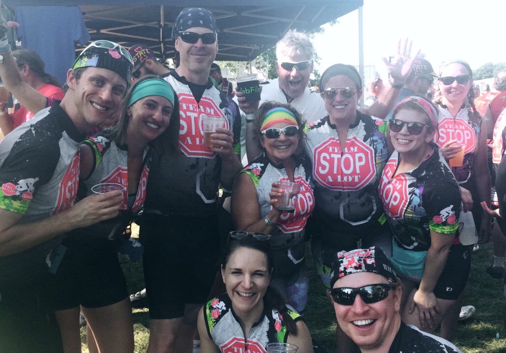 TeamStopALot's tweet photo. Stop-a-Lot is having a blast on this beautiful day of @RAGBRAI_IOWA! 🛑🚴‍♀️🚴🛑 #ragbrai #ragbrai2019 https://t.co/iXr2atlvLv