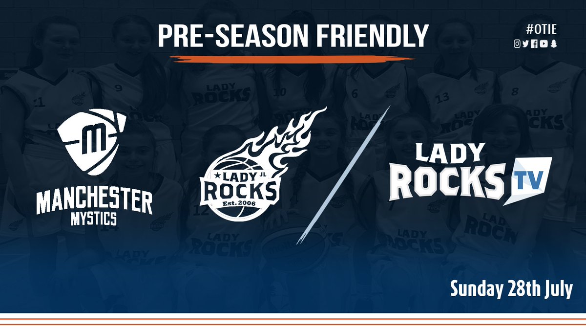On Sunday two of our youth squads will travel south of the border to take on Manchester Mystics in two pre-season friendlies, both of which will be streamed live via <a href="/LadyRocksTV/">Lady Rocks TV</a>!

Information regarding tip-off times to be announced over the coming days. #OurTeamIsEverything