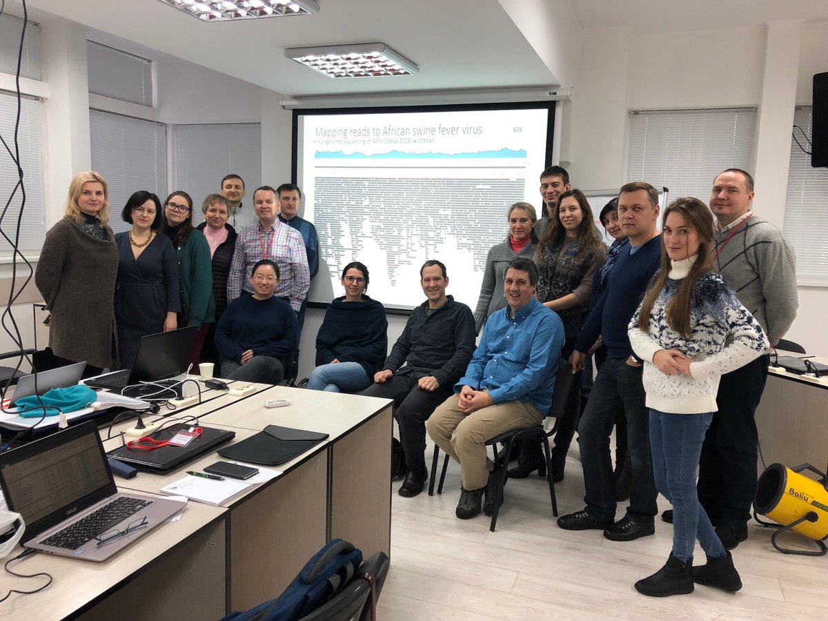 BortzGroup's tweet image. UAA and UAF Biology and collaborators in Ukraine: sequencing the genome of virulent African swine fever virus (ASFV) by MinION #ASV2019 @UAABioSciences @uaanchorage @devindrown @ArcticBiology @uafairbanks @BortzGroup