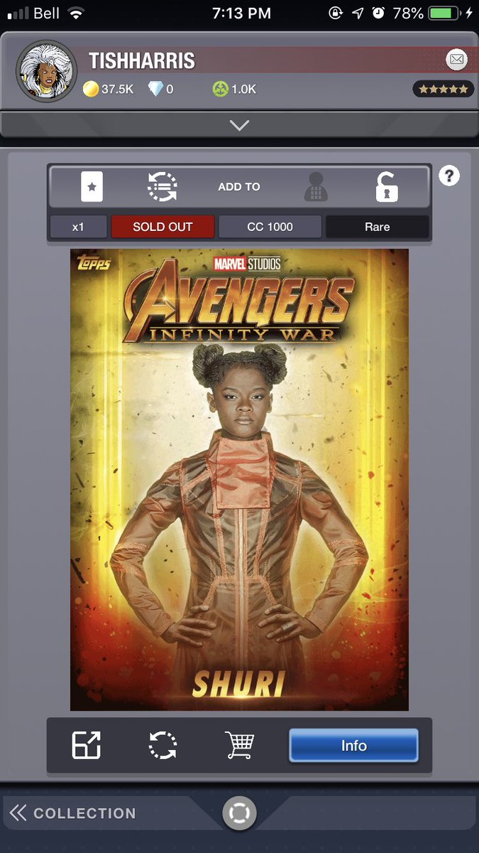 Tishha's tweet photo. @ToppsMARVEL @Avengers Username: TISHHARRIS https://t.co/HA0FykIGKB