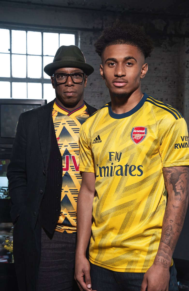 1soccerstore's tweet photo. The new @adidassoccer @Arsenal 2019/20 Away Jersey features a modern twist on the historic "bruised banana" graphic from the '90s. Shop now at https://t.co/QLGkgGw99F! https://t.co/nTfRKDty2j
