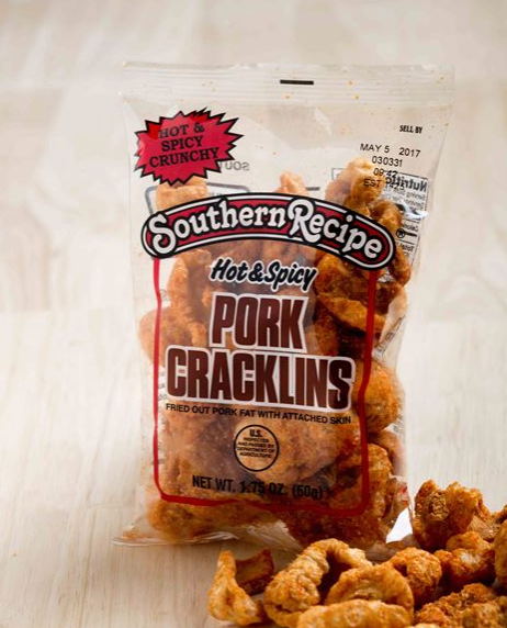 SouthernRecipe's tweet photo. We love talking about our delicious #porkrinds, but our #cracklins are a "meatier" #baconsnack that can't be beat. https://t.co/rPt0eDaSD4
