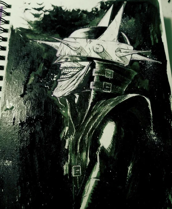The Batman Who Laughs,  drawn on 7x10 watercolor paper #Batman #Joker #DCUNIVERSE 