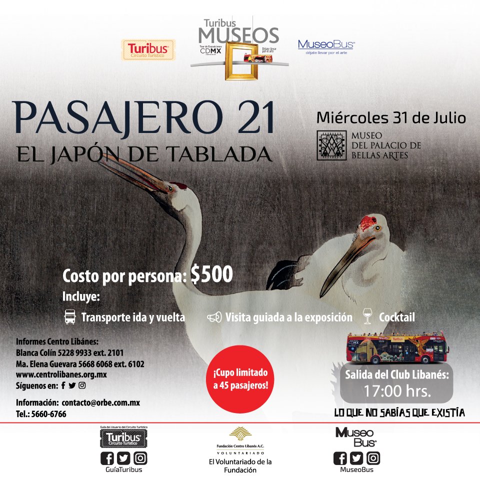 CENTROLIBANESAC's tweet photo. No se pierdan el próximo miércoles esta interesante exposición con @GuiaTuribus en el @PalacioOficial. ¡Aparta tu lugar! https://t.co/0QzIyEW9JS