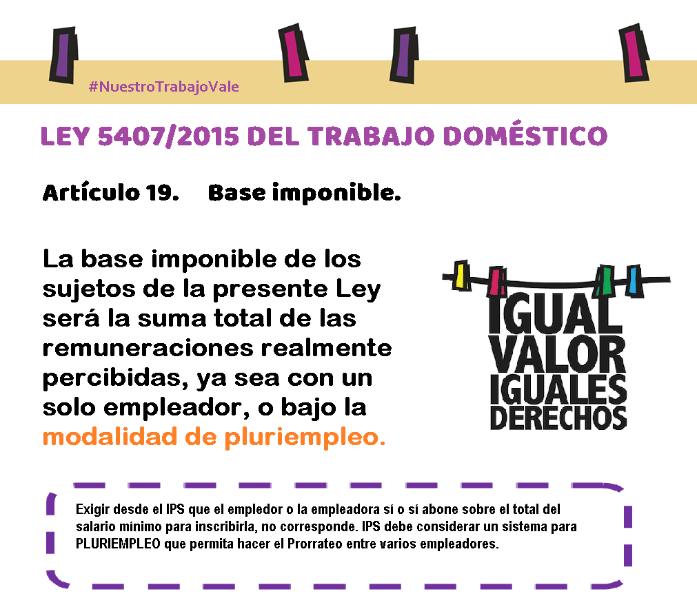 TrabDomesticoPy's tweet photo. @lau_mosqueira Hola Laura. Estamos exigiendo al IPS que establezca un sistema de PRORRATA tal y cómo dice claramente la LEY. Este viernes tenemos una mesa de trabajo y esperamos que esta vez podamos avanzar. https://t.co/Uvcodi1Wnp