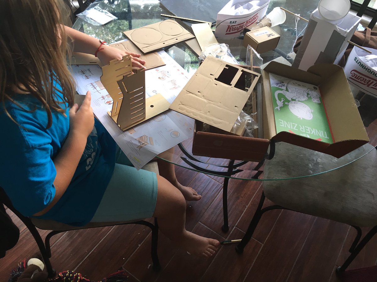 cewalsh31's tweet photo. Me: watcha got there? Little: I’m not sure yet but it’s going to be great; I can feel it. @kiwico_inc #tinkercrates #girlscanSTEM https://t.co/hZHQvWSWaG