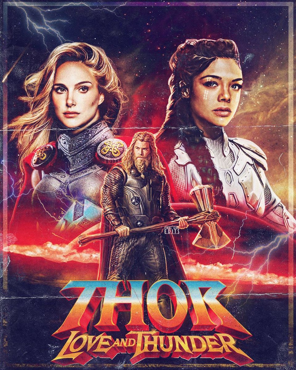 McuView's tweet photo. Thor: Love and Thunder fan poster by finalgirl.edits

#thor #Thor4 #ThorLoveAndThunder #Marvel #marvelstudios #mcuphase4 #MarvelPhase4 https://t.co/lcpTTEMMpu