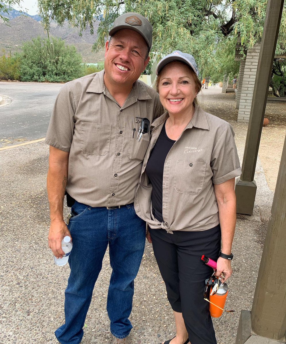 totallytucson's tweet photo. Meet Chris and Connie! Those smiles would win anyone over. They’re two of @SabinoCanyonAZ ‘s staff professionals ready to make your tram ride experience be the best it can be in this beautiful canyon. Chris is a driver and Connie is a director of information. #Tucson #tramrides https://t.co/r3xofRC9CG