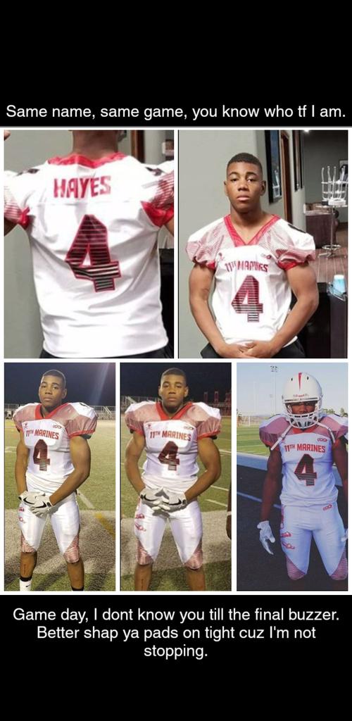 HayesJalil's tweet photo. If you ain't my team, you're irrelevant game day. That's on Baby. #Pulgas #11thMarines #CannonCockers #SiblingRivals #SOITrash @kingtutfool #4ForLife https://t.co/XWqIiyllTA