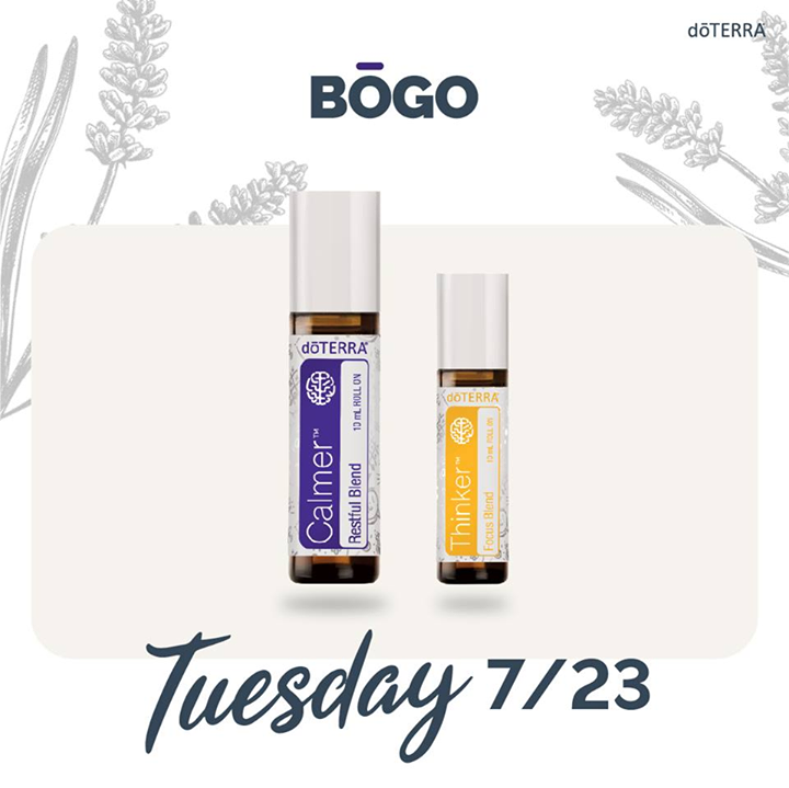 OilsByStephanie's tweet photo. On July 23 ONLY, when you buy doTERRA Calmer® 10 mL, you'll also receive doTERRA Thinker® 10 mL for no additional cost! https://t.co/SxdDlBBrLE https://t.co/yJiGNbzcqY